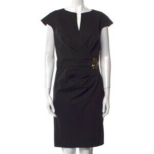 Tadashi Shoji Black Cap Sleeve Sheath Dress – Size 8
